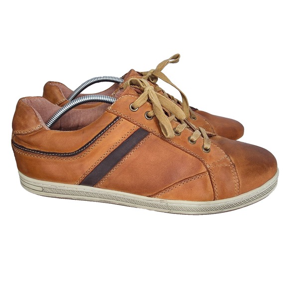 Propet Lucas Sneakers Mens 11.5 Extra Wide Brown Leather Oxford Casual Comfort - Picture 1 of 12
